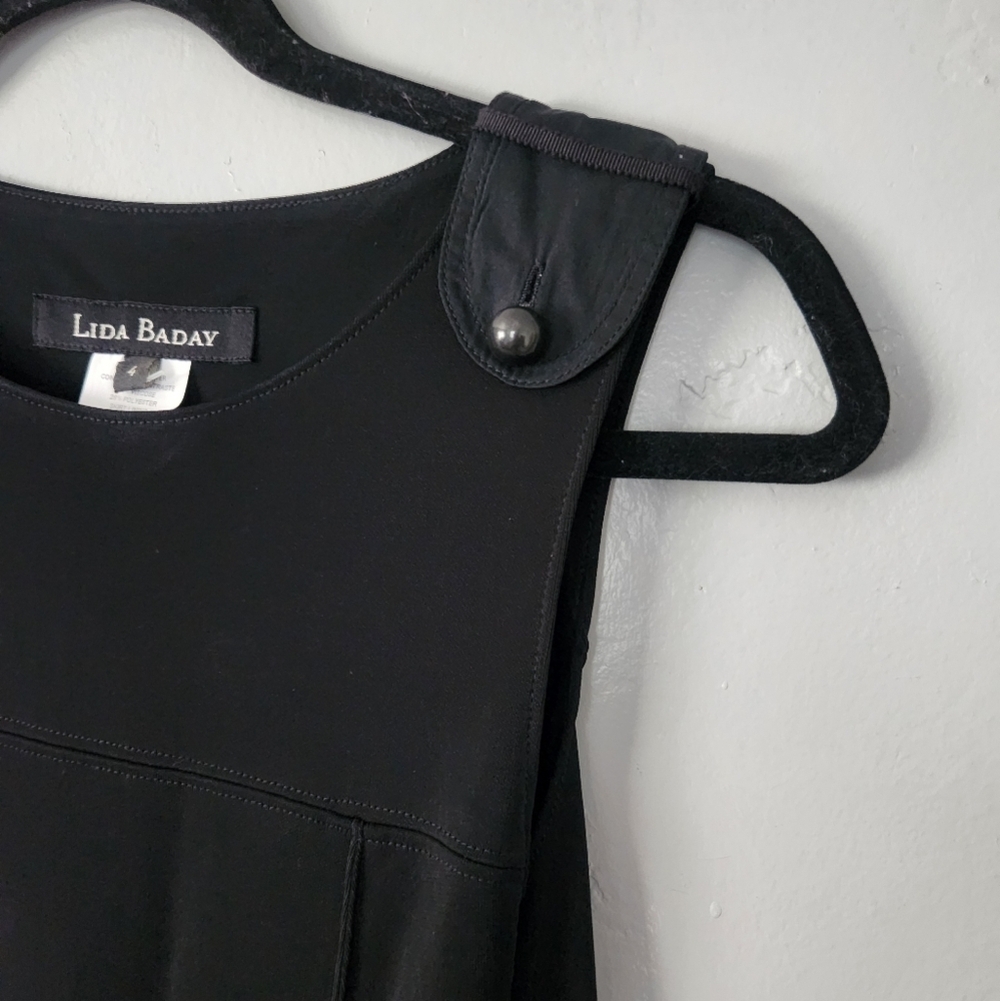 Lida Biday Sleeveless Fit And Flare Dress Black Sz 4 - Picture 5 of 9